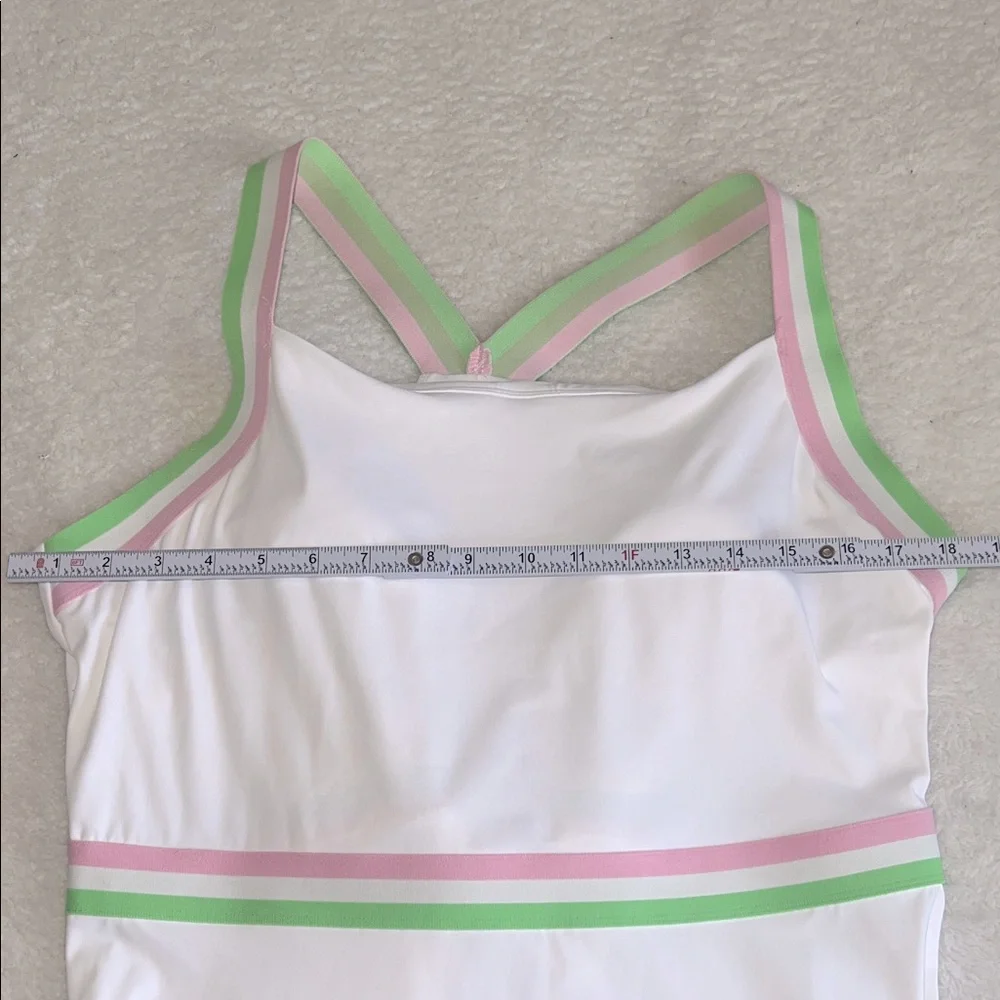 Lilly Pulitzer “Lollo” Luxletic Active Dress Resort White Pink Trim Size XL NWT - Picture 3 of 10